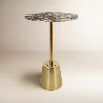 Cemil Genuine Marble Pedestal End Table | Wayfair North America