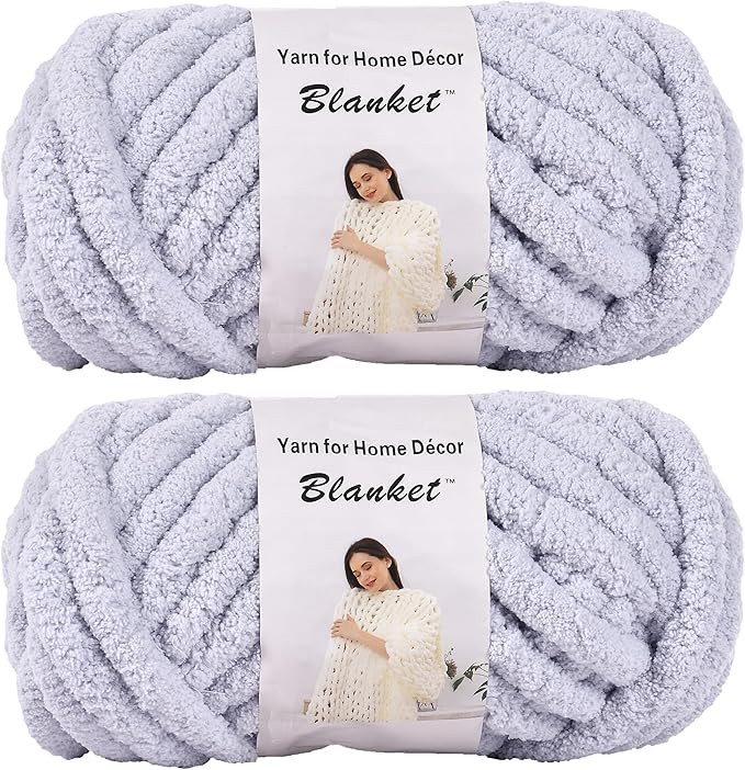 Chenille Chunky Yarn Arm Knitting Thick Bulky DIY for Knit Blanket Cushion Bed Sofa Home Decor (L... | Amazon (US)