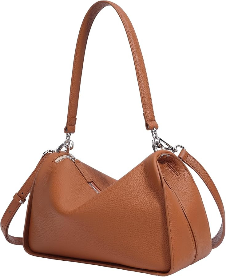 Genuine Leather Purses for Women, Real Leather Women's Shoulder bag Handbag Crossbody Bag Hoho ba... | Amazon (US)