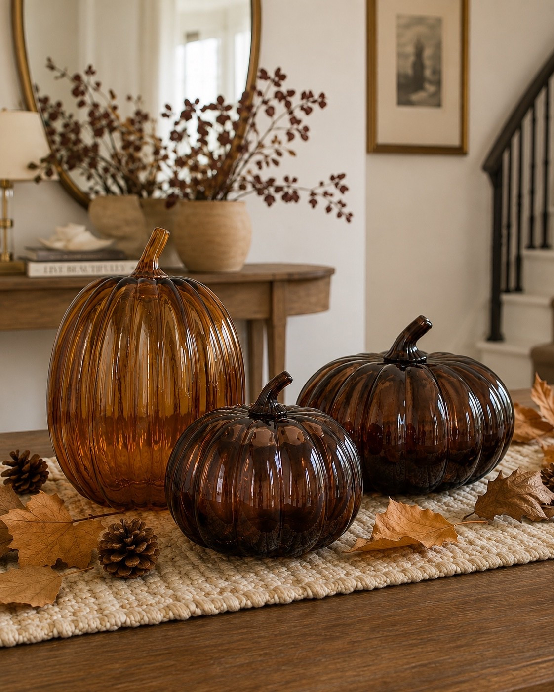 Fall decor I’ll be pulling out year after year. 🤎🍂 These Threshold glass pumpkins from Target are SO pretty for fall! The warm amber + brown glass gives that cozy, elevated look and they’re perfect for styling on an entryway table, mantel, coffee table, dining table, or fall centerpiece.

🍂 Target fall decor
🤎 Threshold glass pumpkins
🎃 Neutral fall home decor
✨ Amber glass pumpkin decor
🏡 Cozy autumn home decor

#LTKSeasonal #LTKHome