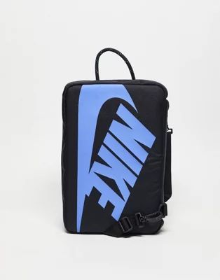 Nike Shoebox PRM bag in black/blue | ASOS (Global)