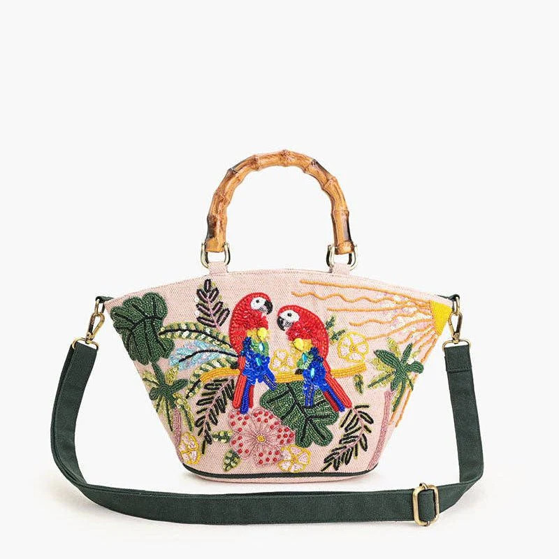 Sunny Parrot Beaded Top Handle | Yumi Kim
