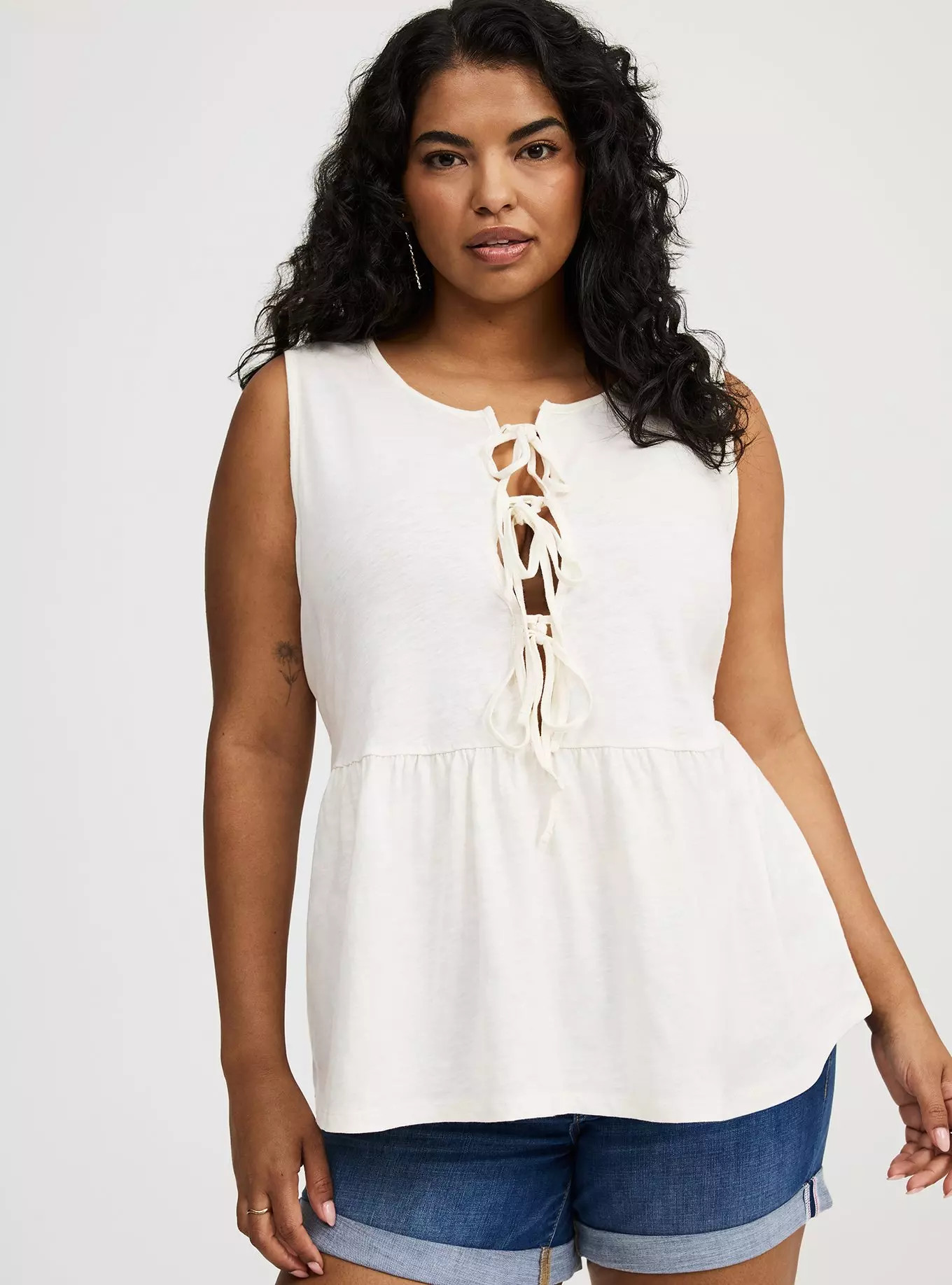 Front-Tie Peplum Tank | Torrid (US & Canada)