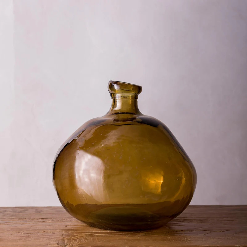 Artisan-Crafted Recycled Glass Askew Balloon Vase | Plow & Hearth