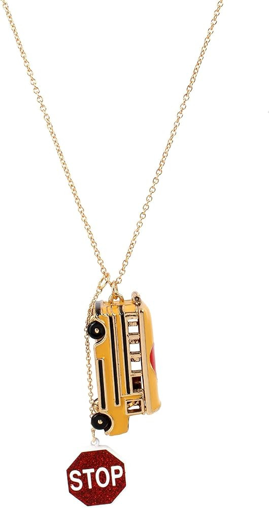 Betsey Johnson Back to School Bus Necklace | Amazon (US)
