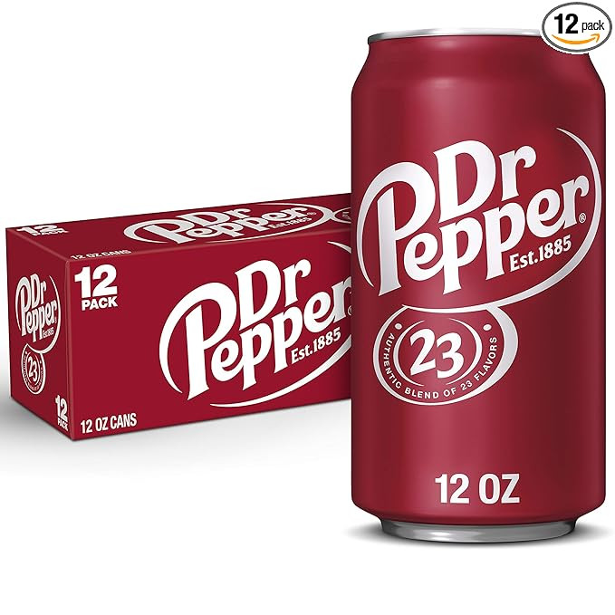 Dr Pepper Soda, 12 fl oz cans, 12 pack | Amazon (US)