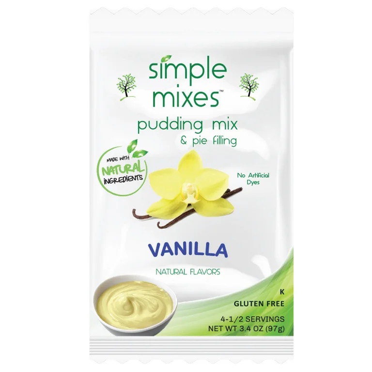 Simple Mixes Natural   Vanilla Instant Pudding Mix & Pie Filling, 3.4oz Pouch, 4 Servings | Walmart (US)