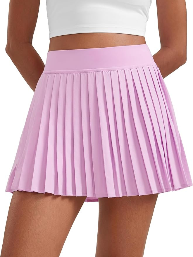 CRZ YOGA Womens Mini Pleated Athletic Tennis Skirts High Waisted A Line Golf Pickleball Casual Sk... | Amazon (US)