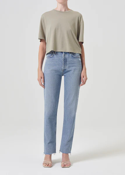 90's Pinch Waist High Rise Straight in Ruminate | AGOLDE