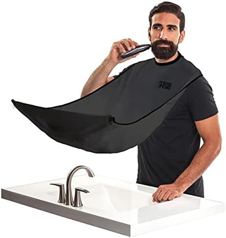 Amazon.com: BEARD KING - The Official Beard Bib - Hair Clippings Catcher & Grooming Cape Apron - ... | Amazon (US)