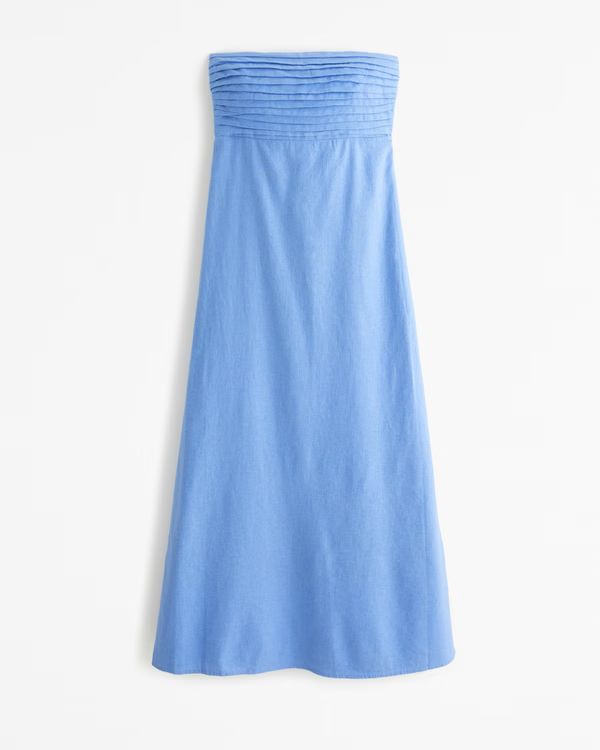 Women's Emerson Strapless Midi Dress | Women's New Arrivals | Abercrombie.com | Abercrombie & Fitch (US)