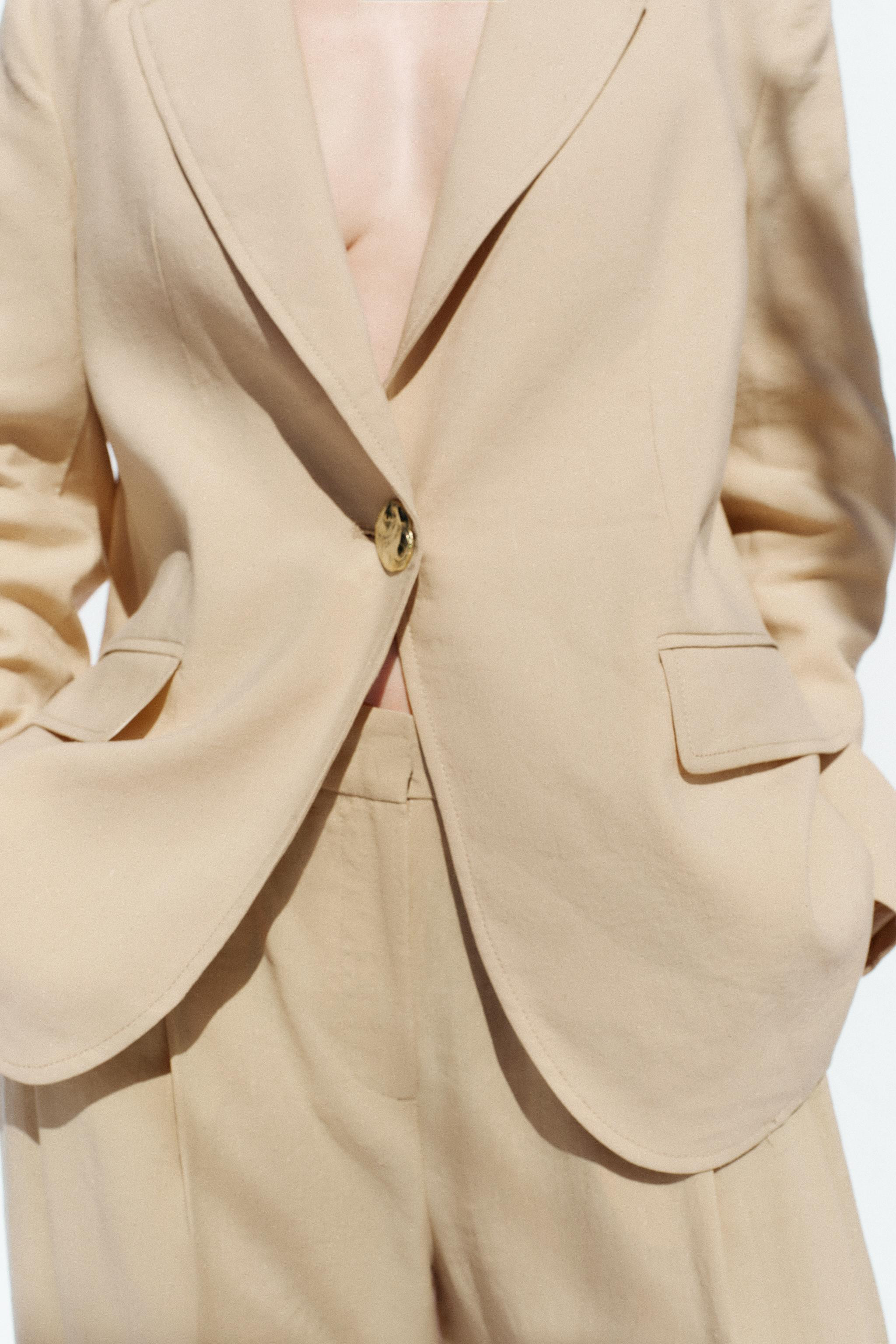 ONE-BUTTON LINEN BLAZER | Zara US