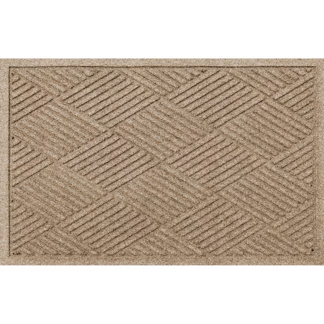 Bungalow Flooring 2-ft x 3-ft Camel Polyester Rectangular Indoor or Outdoor Decorative Home Door ... | Lowe's