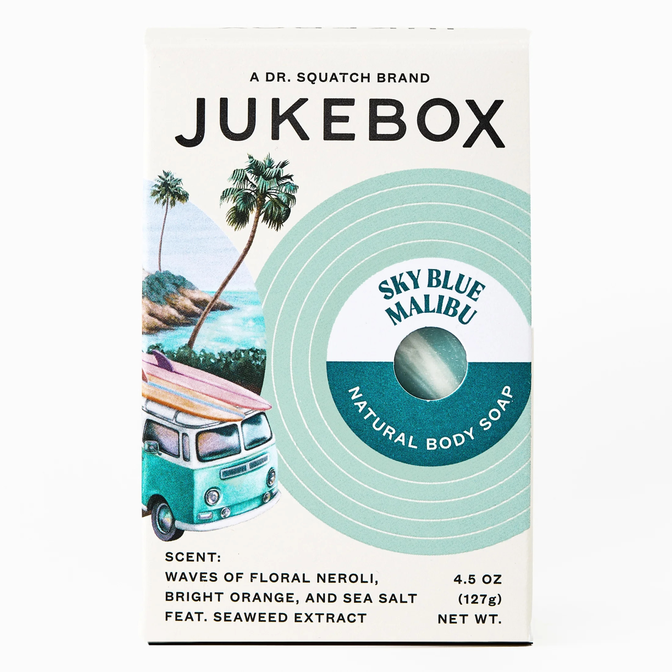 Jukebox Sky Blue Malibu Natural Bar Soap for Women Bathroom and Bath Soap, 4.5 oz | Walmart (US)