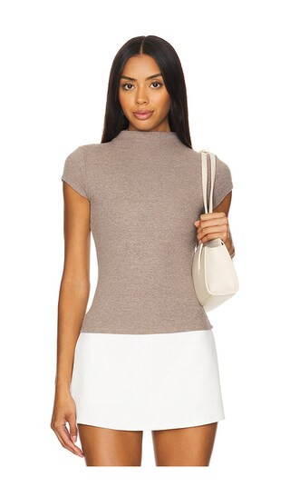 Gem Cap Sleeve Top in Walnut | Revolve Clothing (Global)