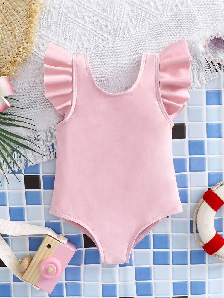 SHEIN 1pc Baby Girl Summer Beach Bow Decor Swimsuit Baby Girl Swimsuit Baby Girl Swimwear Bow Swi... | SHEIN