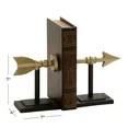 DecMode 7" Arrow Black Glass Bookends (Set of 2) | Walmart (US)