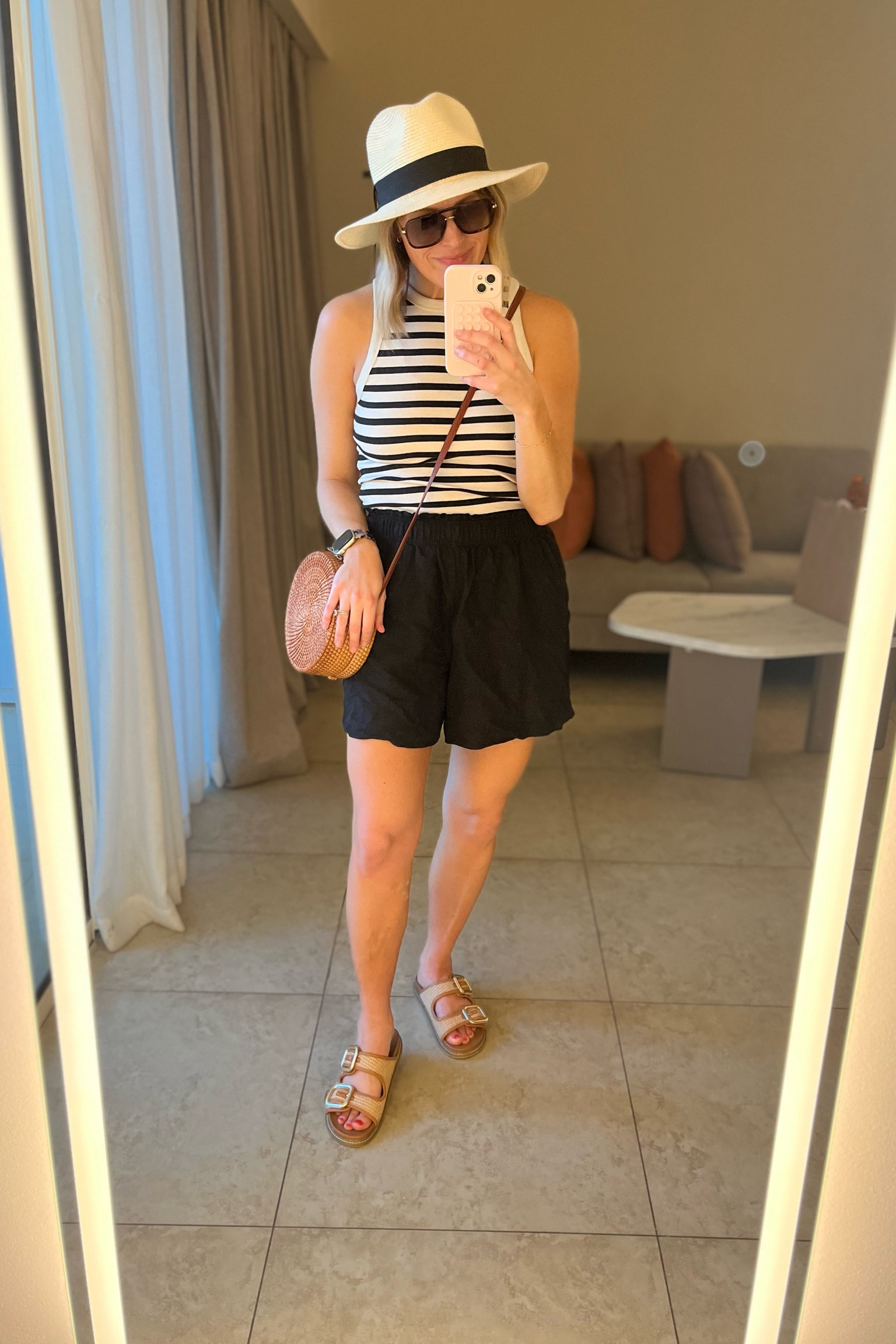 Easy & casual vacation look 

Tank- medium 
Shorts- medium 

#LTKSeasonal #LTKStyleTip #LTKFindsUnder50