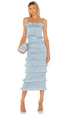 V. Chapman Lily Midi Dress in Cashmere Blue from Revolve.com | Revolve Clothing (Global)