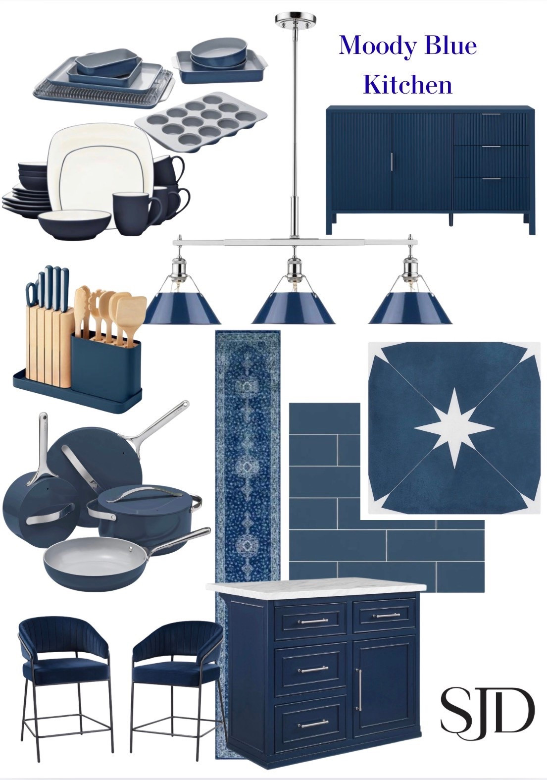 The “Moody Blue Kitchen” trend is everything right now!
Dark navy cabinets, marble, silver or brass, and lighting create a kitchen that feels classic, cozy, and expensive in the best ways. And why not cook with navy also? #moodybluekitchen #bluekitchen #kitchendesign #kitchendecor 

#LTKHome