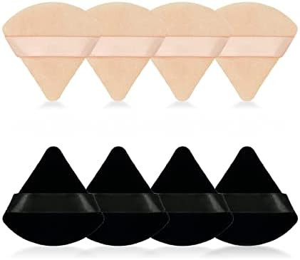 Amazon.com: 8Pcs of Triangular Powder Puff Makeup Sponges, Made of Super-soft Velvet, Designed fo... | Amazon (US)