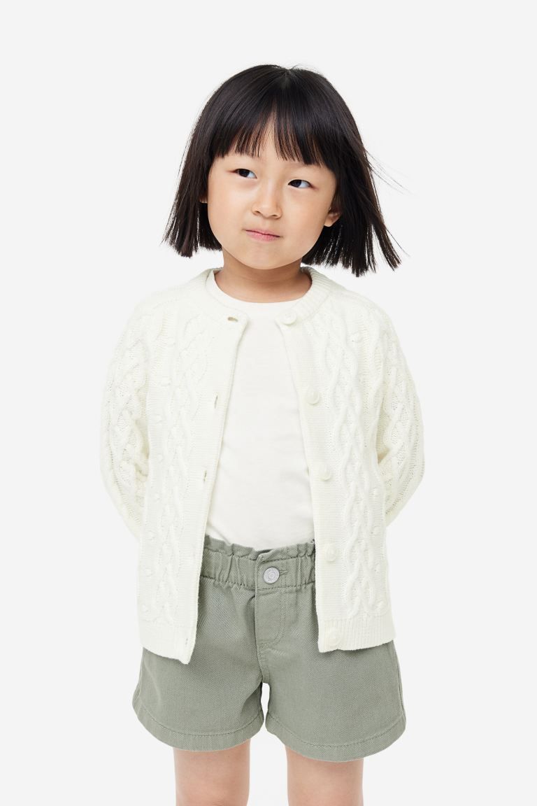 Textured-knit Cardigan - Cream - Kids | H&M US | H&M (US + CA)