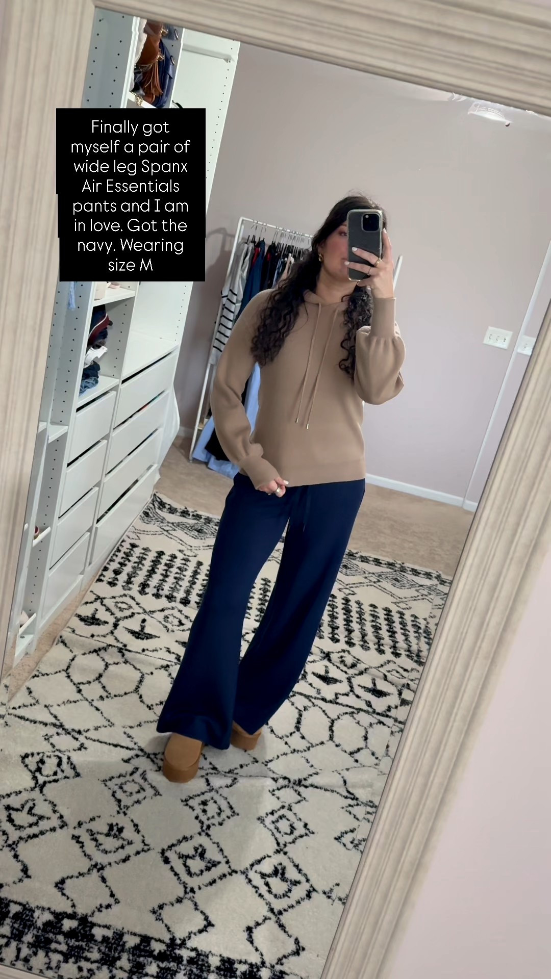 Finally got myself a pair of wide leg Spanx Air Essentials pants (in navy) and I am in love. I love this line and the soft material. Wearing size M 

#LTKCyberWeek #LTKootd #LTKSaleAlert