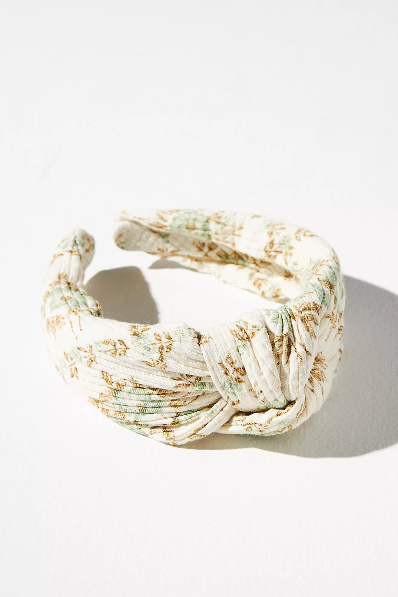 Everly Floral Quilted Knot Headband | Anthropologie (US)
