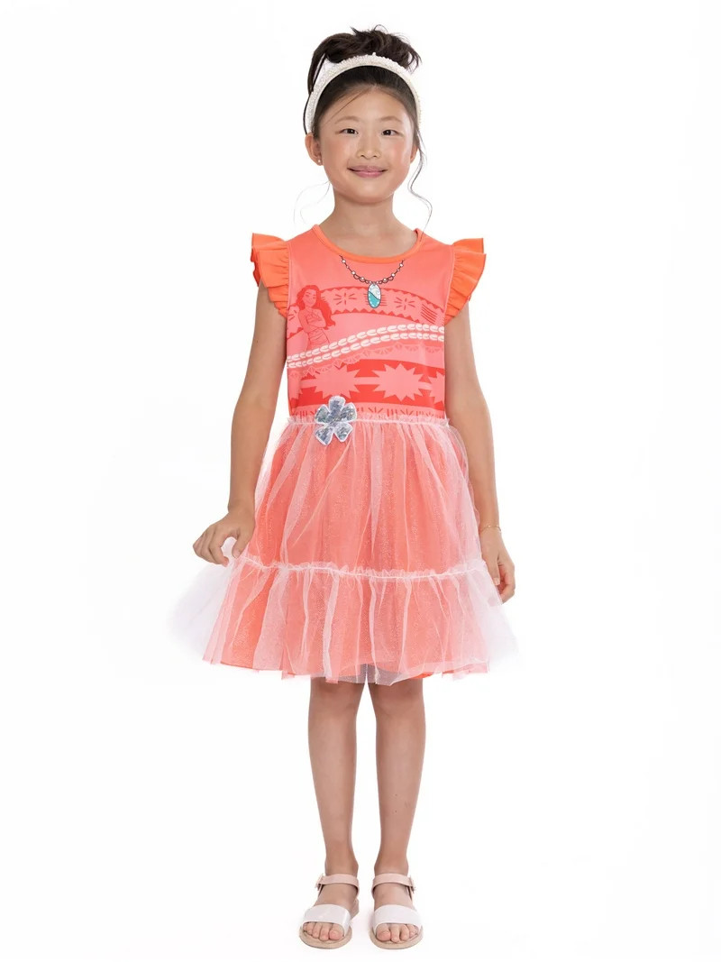 Disney Girls' Moana Princess Cosplay Dress, Sizes 4-16 | Walmart (US)