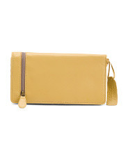 Leather Contrast Zip Large Flap Over Wallet | Handbags | Marshalls | Marshalls