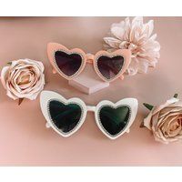 Bachelorette Sunglasses Bundle Set, Party Heart Sunglasses, Bride Retro, Bridesmaid Proposal, Gift | Etsy (US)