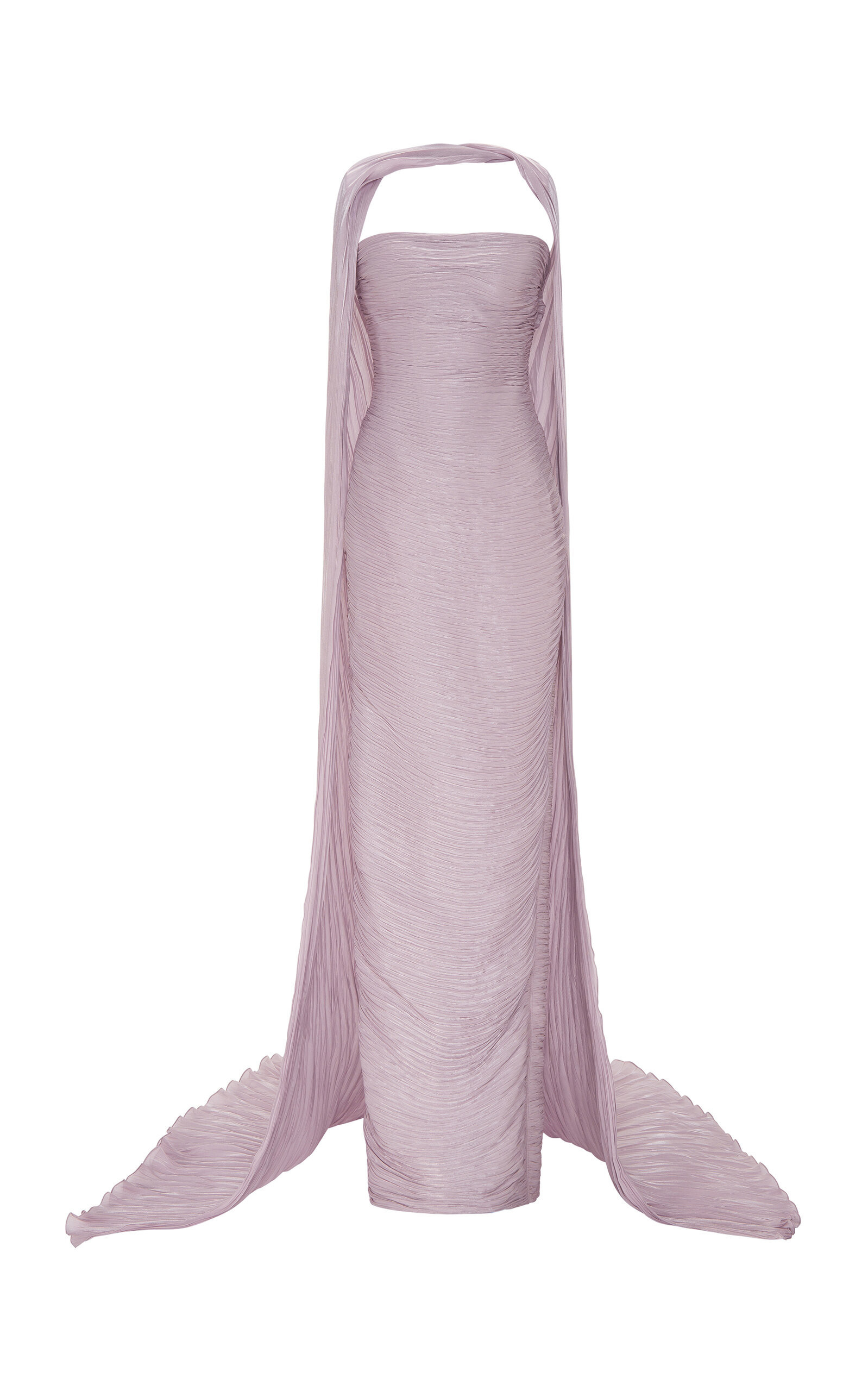 Marmar Halim - Ruched Silk Cape Gown - Purple - EU 36 - Moda Operandi | Moda Operandi (Global)
