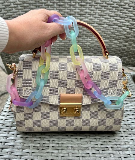 Frosted acrylic chunky chain link strap to attach to your favourite bag this summer for a fun embellishment!

#LTKStyleTip #LTKItBag #LTKGiftGuide
