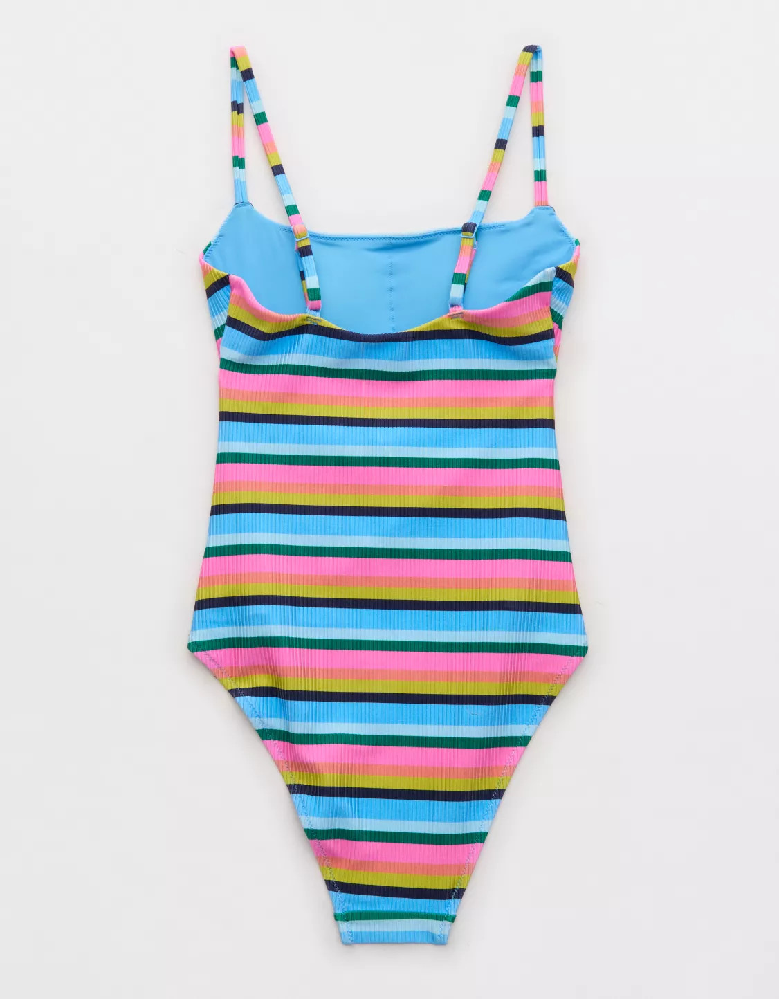 Aerie Cutout Shine Rib One Piece Swimsuit | Aerie