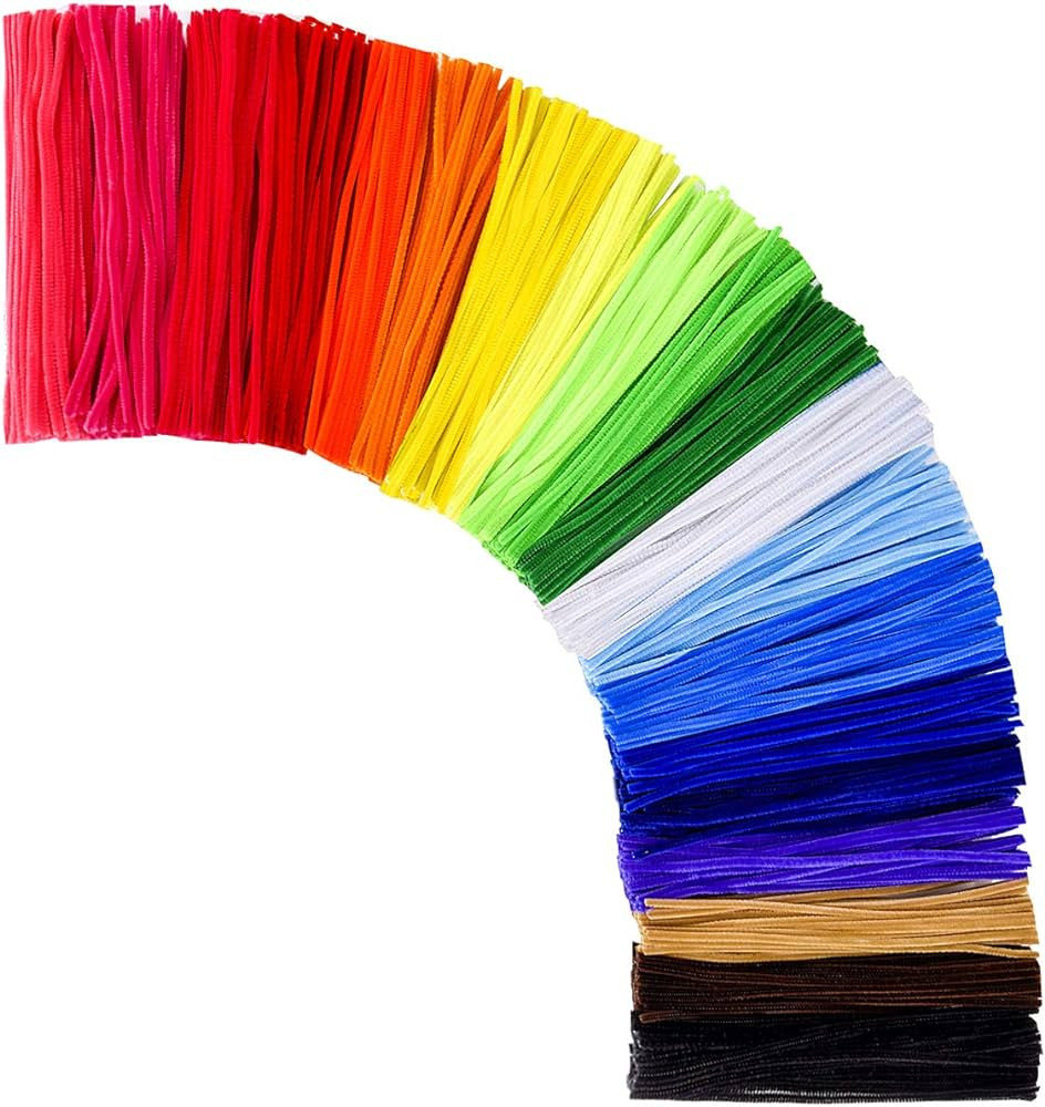 Pipe Cleaners,1000 pcs and 20 Assorted Colors 12 inch Chenille Stems for DIY Art Creative Crafts ... | Amazon (US)