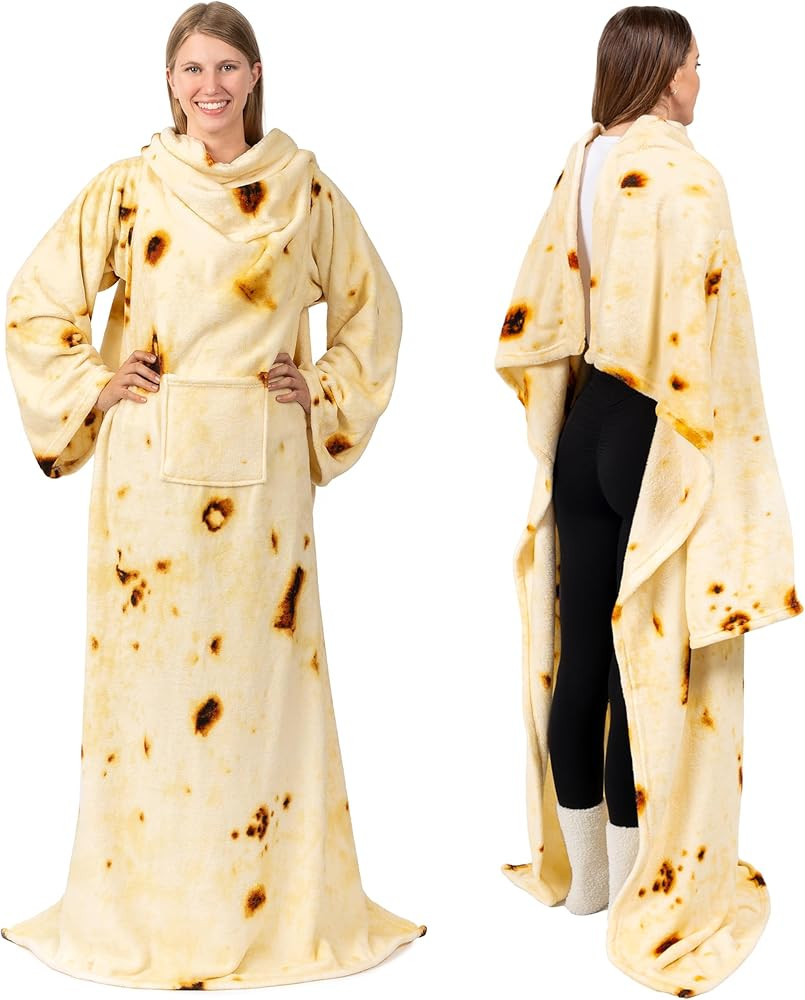 PAVILIA Wearable Blanket with Sleeves for Adult Women Men, Cozy Fleece Warm Wrap Throw with Arms,... | Amazon (US)