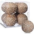 BBTO 8 Pcs 4 Inch Ball Valentine's Day Christmas Tree Ornaments Glitter Sequin Foam Ornaments Han... | Amazon (US)