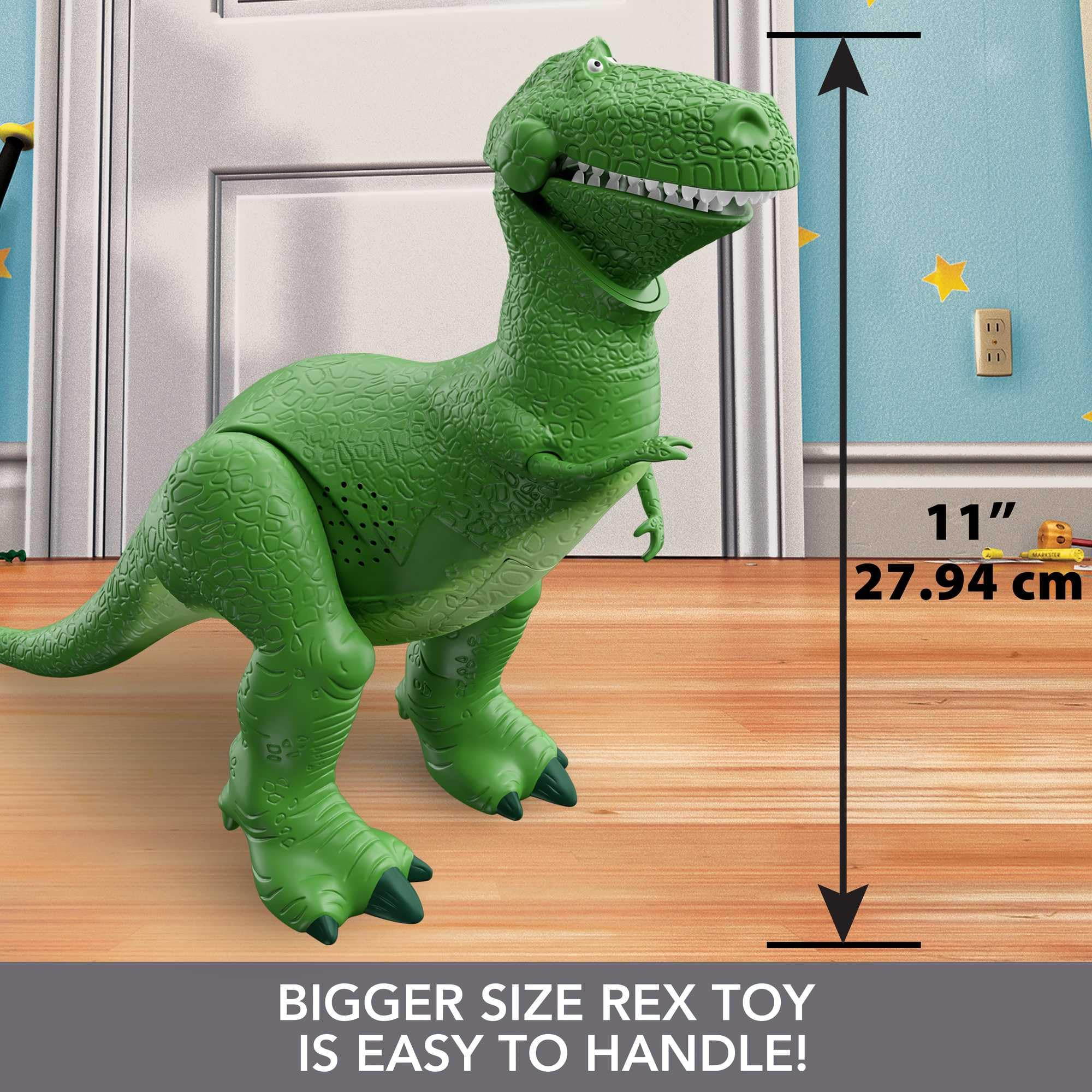 Mattel Disney and Pixar Toy Story Talking Dinosaur Action Figure with Movng Arms, Roarin’ Laugh... | Amazon (US)