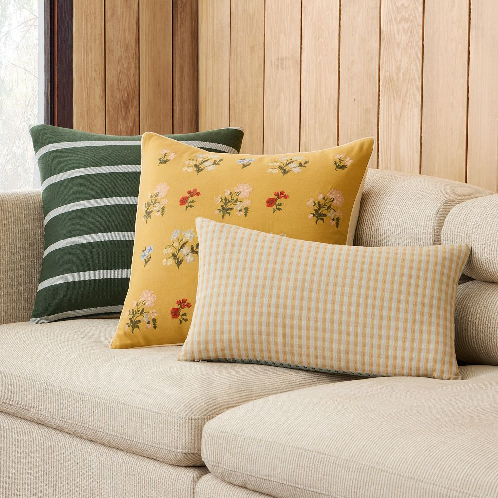 Emma Chamberlain Embroidered Floral Pillow Cover | West Elm (US)