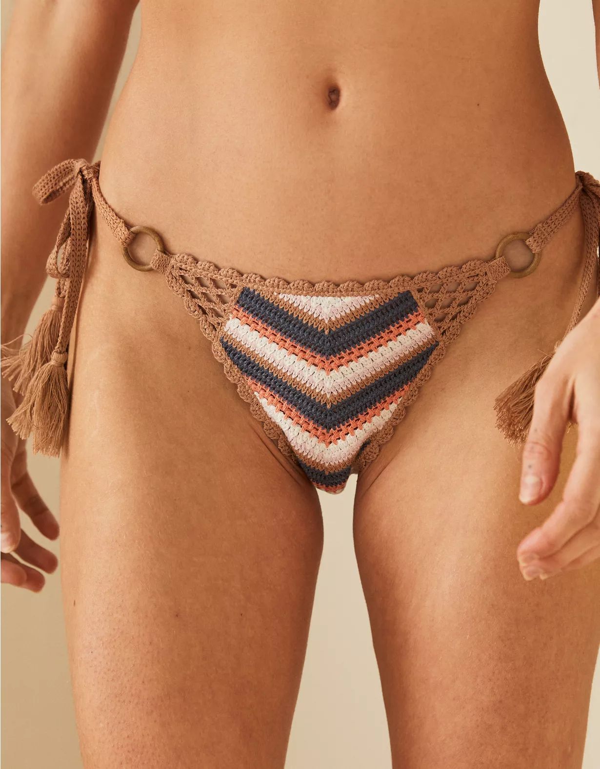 Aerie Crochet Cheekiest Tie Bikini Bottom | Aerie