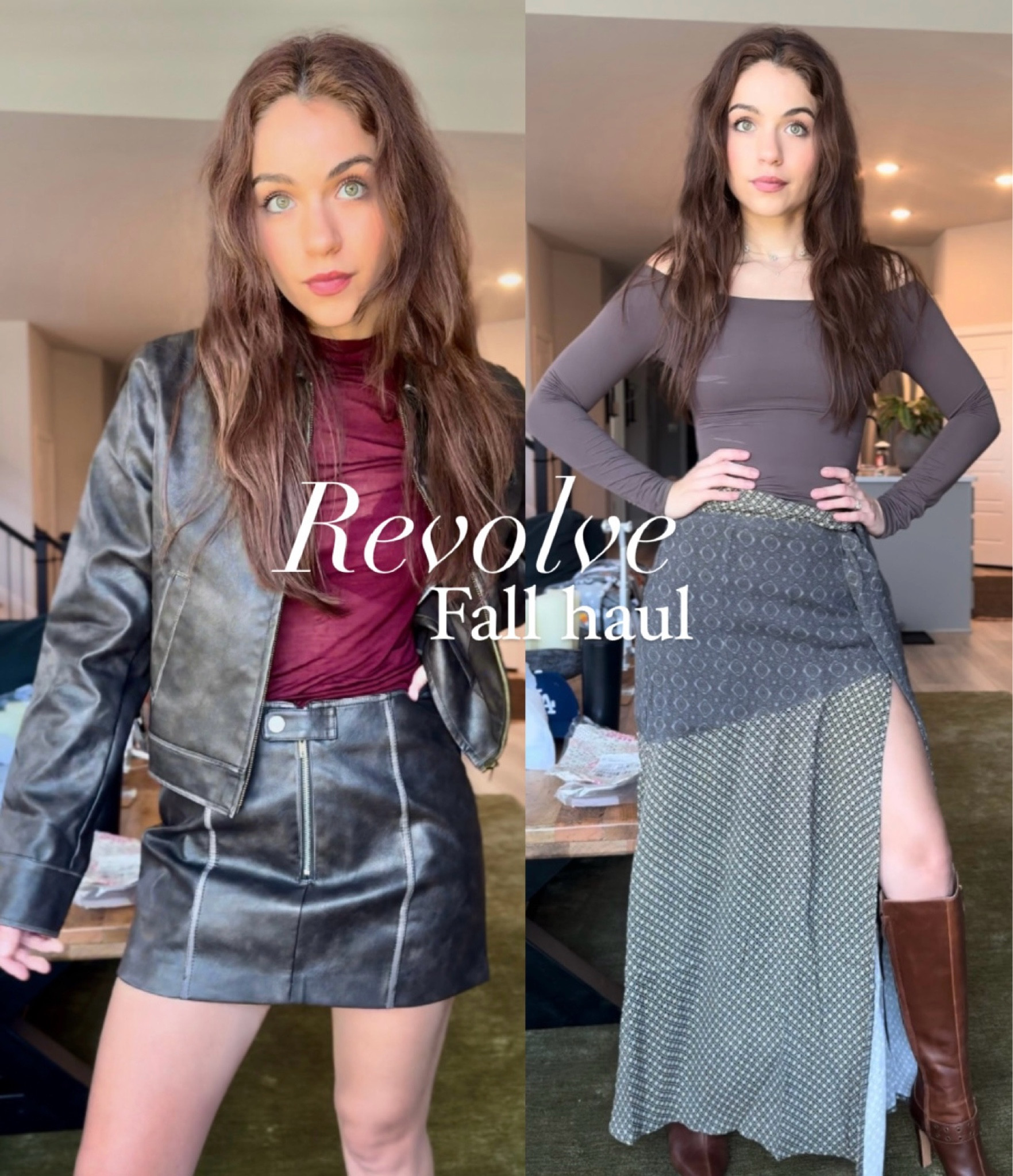 Fall outfits haul | leather jacket skirt set & boho maxi skirt with slit and knee high boots 🍂

#LTKStyleTip #LTKShoeCrush #LTKSeasonal