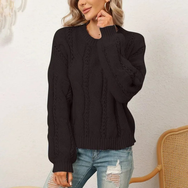 Time and Tru Fall,winter Cardigan sweaters for women 2022,plus,oversized,warm,Black,Autumn And Wi... | Walmart (US)