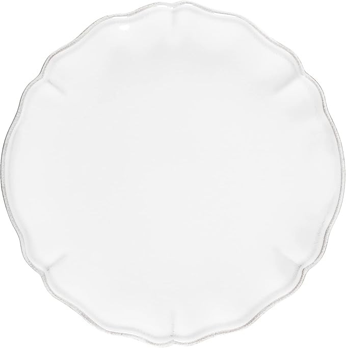 Costa Nova Ceramic Stoneware 11'' Dinner Plate - Alentejo Collection, White | Microwave & Dishwas... | Amazon (US)