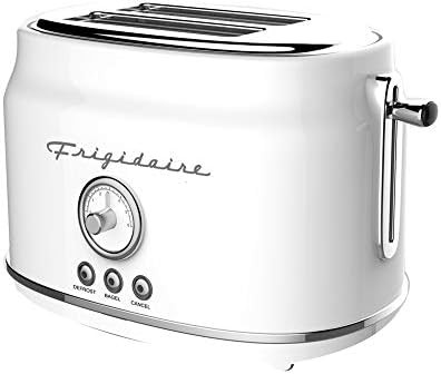 Amazon.com: Frigidaire ETO102-WHITE, 2 Slice Toaster, Retro Style, Wide Slot for Bread, English M... | Amazon (US)