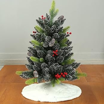 Sattiyrch Small Christmas Tree Skirt 18in, Luxury Cable Knitted Thick Rustic Xmas Holiday Decorat... | Amazon (US)