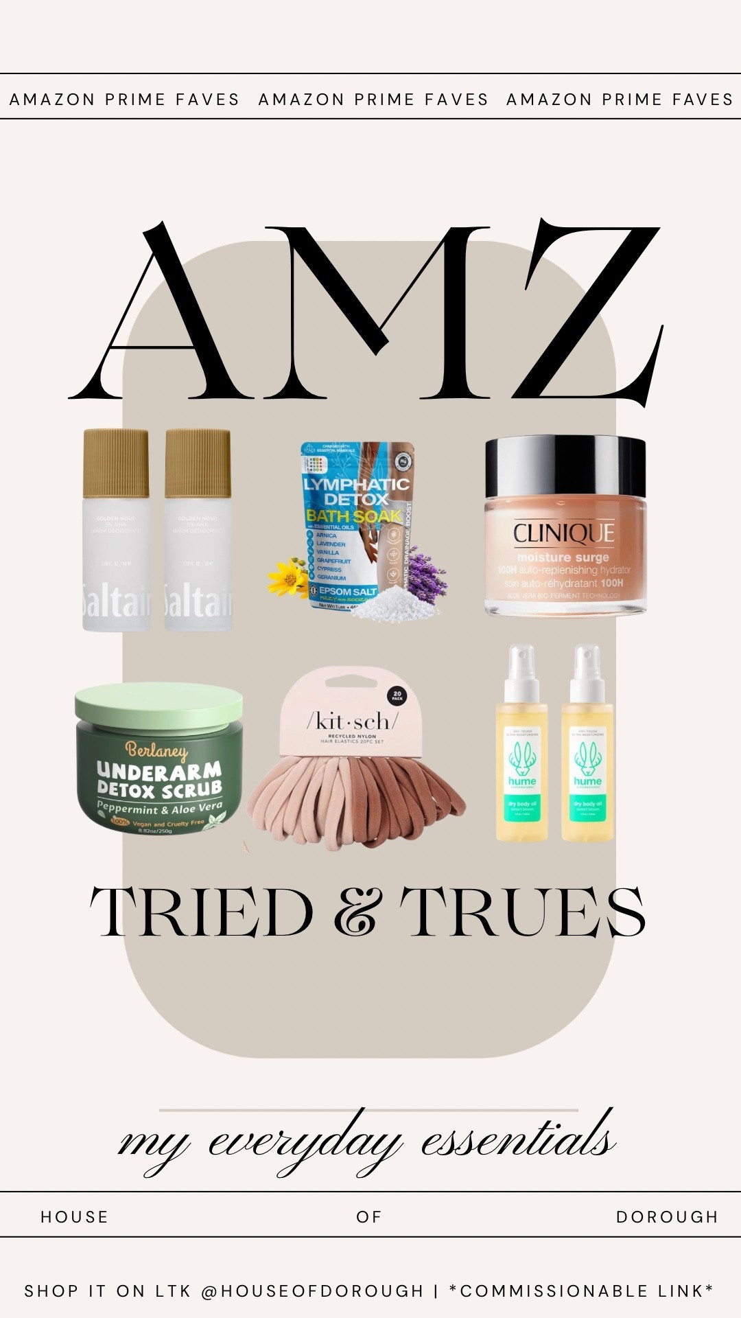 Essential beauty products I use consistently! This lymphatic bath is amazing! Also the underarm scrub plus the deodorant is the ONLY natural solution I’ve found that works for underarm odor! 
The hair ties hold strong but don’t rip your hair it’s amazing!
The oil spray is perfect for your dry legs! 

Amazon finds, beauty essentials, beauty must haves, skincare routine, haircare

#LTKSaleAlert #LTKBeauty #LTKOver40