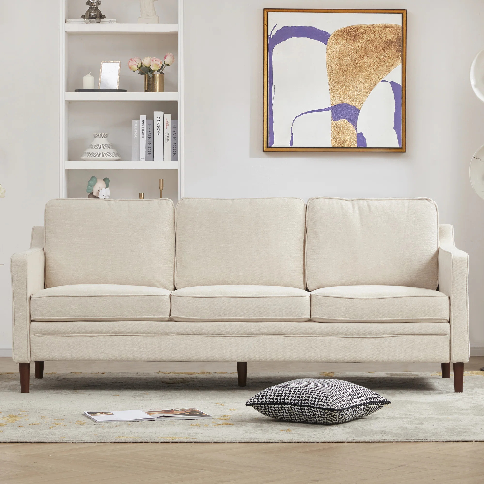 Azriah 79'' Chenille Square Arms CAL117 Compliant Sofa | Wayfair North America