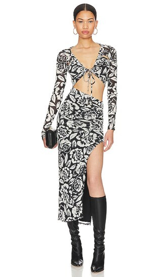 Azal Dress in Noir Rose | Revolve Clothing (Global)