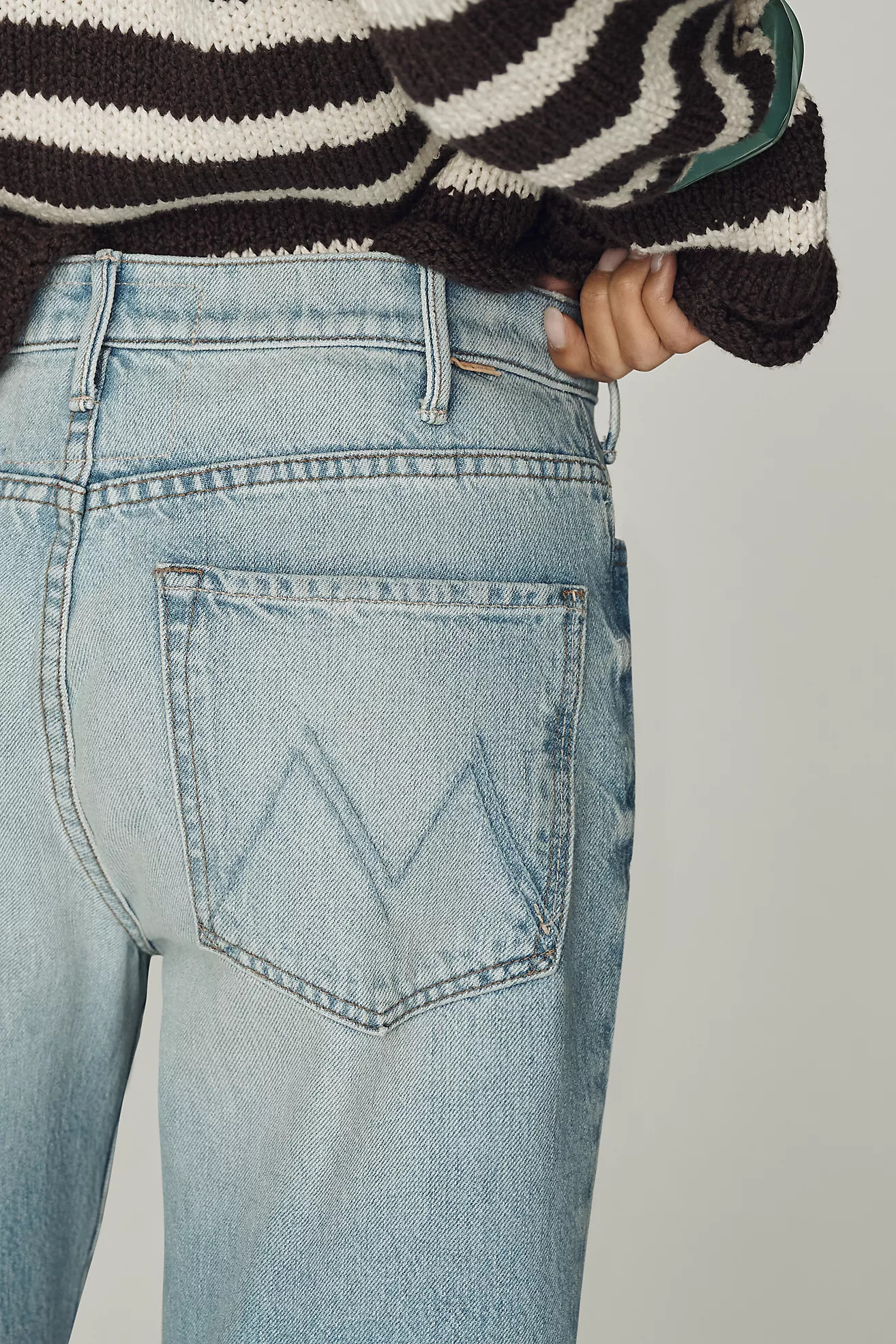 MOTHER Hustler Roller Ankle High-Rise Wide-Leg Jeans | Anthropologie (US)