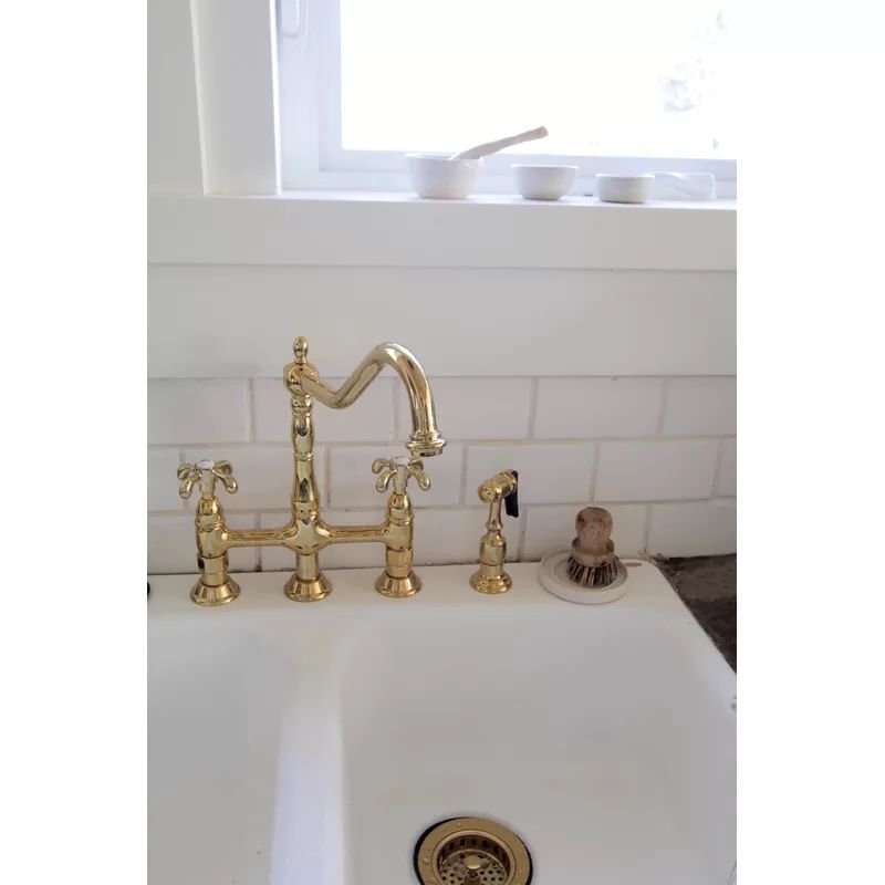 French Country Bridge Faucet with Accessories | Wayfair North America
